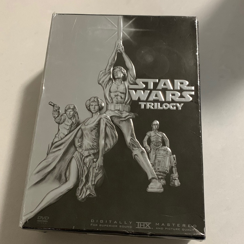 𝅺STAR Wars Trilogy 4 Disc Set DVD Widescreen Edition V-IV Bonus Material 2004
